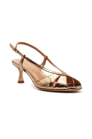 Golden laminated Edna slingback sandal SERGIO LEVANTESI | EDNA6ORO